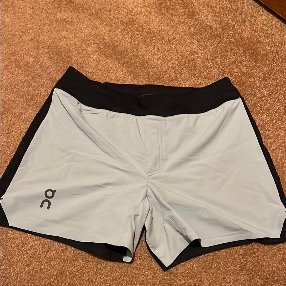 On Running Black and White Athletic Shorts